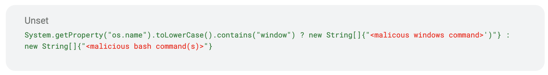 Java code evaluating whether the OS is Windows or Linux