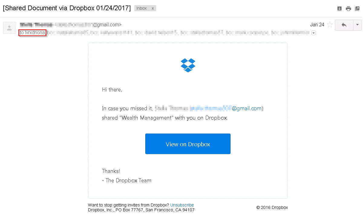 no reply dropbox com phishing email
