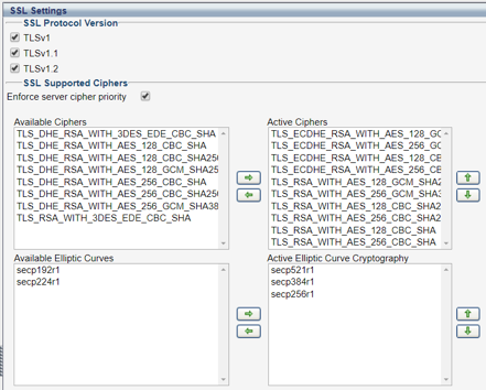 Figure 2: In SecureSphere WAF, set custom SSL setting or use the out-of-the-box settings to get a SSL Labs A+ grade