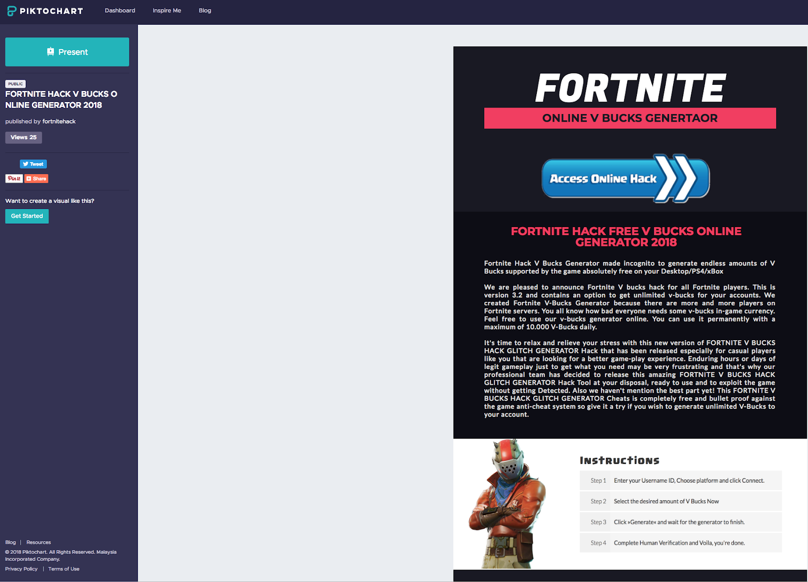 the generator s landing page is usually pretty well designed filled with images and animations making it look legit after all who d take the time to - free v bucks generator ps4