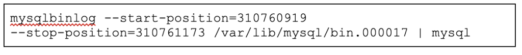 Stop position action using the msqlbinlog tool