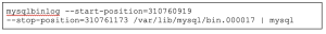 Stop position action using the msqlbinlog tool