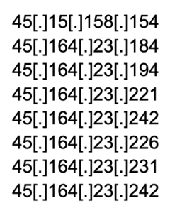 8220 gang IoCs - Source IPs