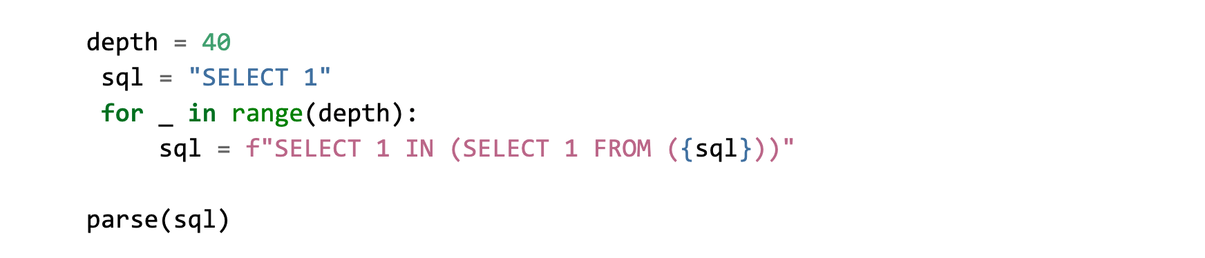 Sql Query Exsmple The Hidden DoS Vector in SQL Parsers - Security Boulevard