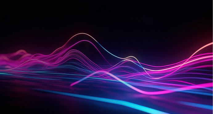 pink neon waves