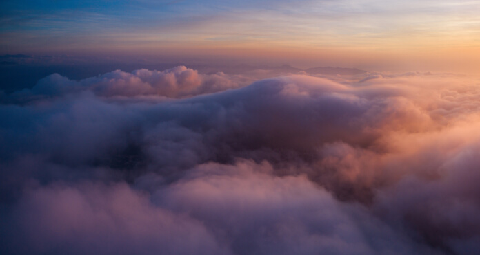 sunrise above the clouds