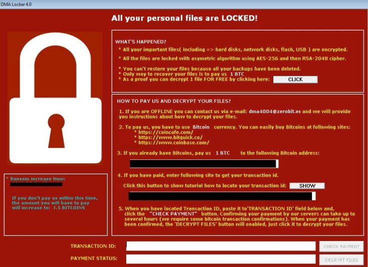 DMA locker Ransomware