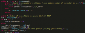 The HOIC (High Orbit Ion Cannon) script launches a DDoS attack with a ...