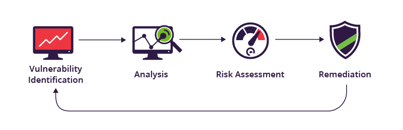 The vulnerability assessment process: analysis, risk assessment, remediation