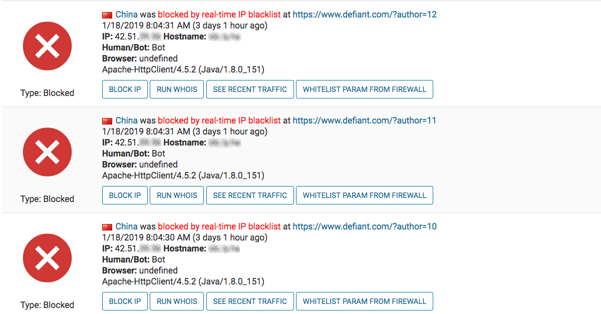 IP blacklisting