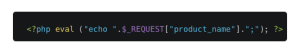 However, an attacker can add PHP code to the parameter, causing this ...