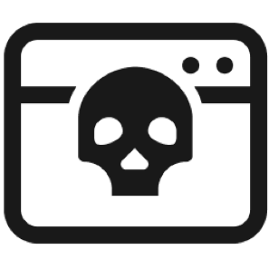 icon compromised application black