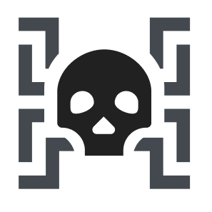 icon outsider threats black